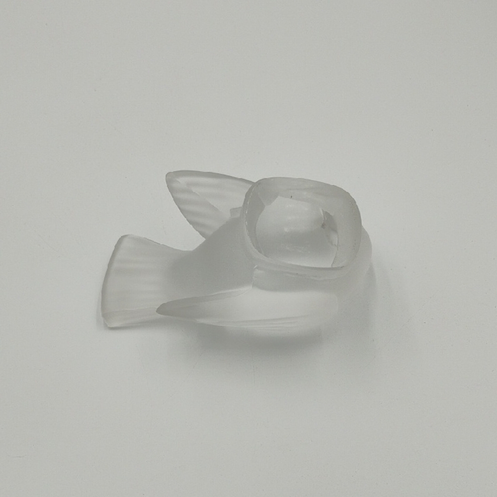 Lalique France Vintage Crystal Moineau Coquet Sculpture - Picture 4 of 6